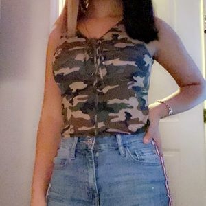 camouflage tank top